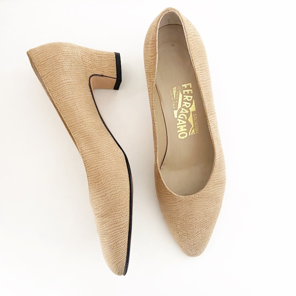 Salvatore Ferragamo Tan Heels